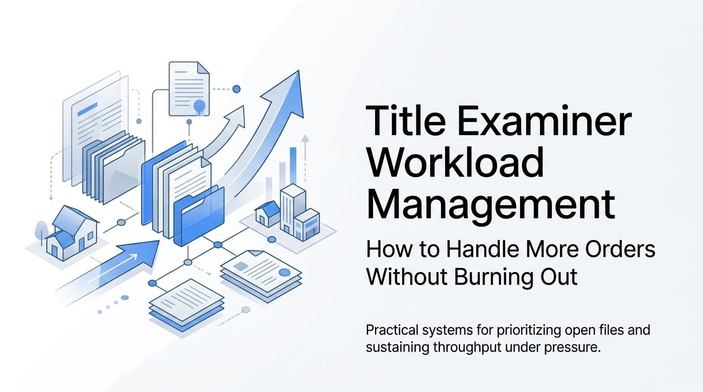 Title Examiner Workload Management: How to Handle More Orders Without Burning Out