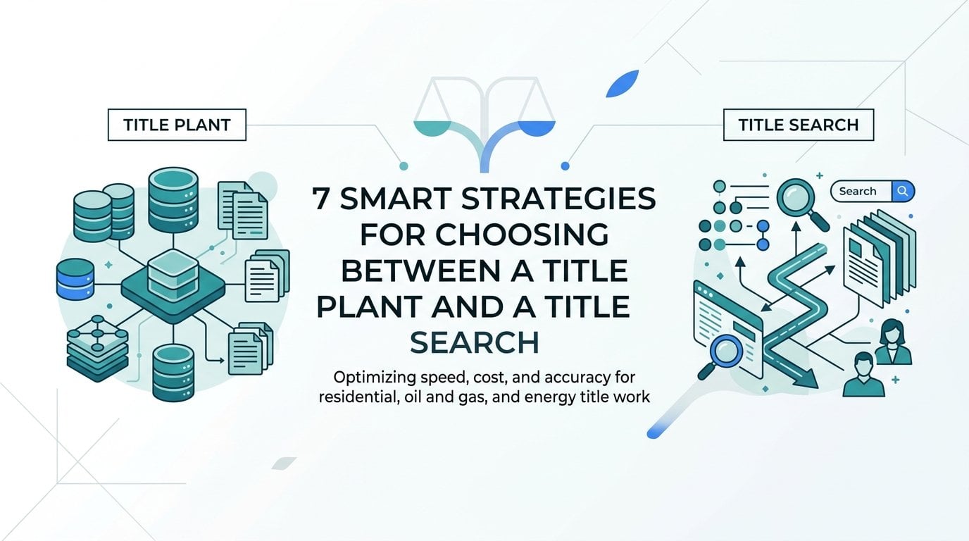 7 Smart Strategies for Choosing Between a Title Plant and a Title Search